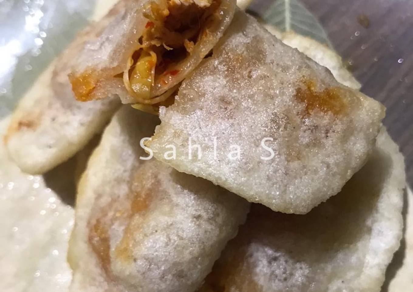 Cireng isi ayam baso pedas