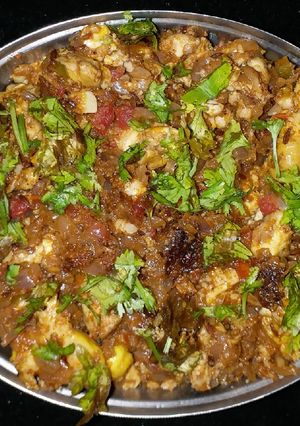 A picture of Mutton brain masala.