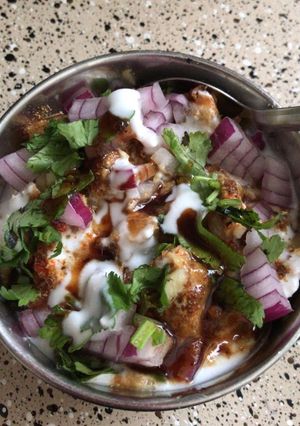 A picture of Matar chaat.