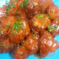 A picture of Dry manchurian.