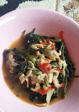 Foto resep Tumis kangkung jamur