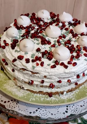 Tejszínes kókusztorta mini habcsokkol recept fotója