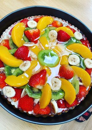 Gyors vaníliapudingos gyümölcsös torta a’la RonezChef recept fotója