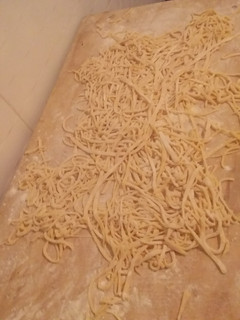 Una foto de Tallarines al huevo caseros