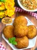 Roti Goreng Tanpa Ulen (Minyak) Isi Orak-Arik Ayam Wortel