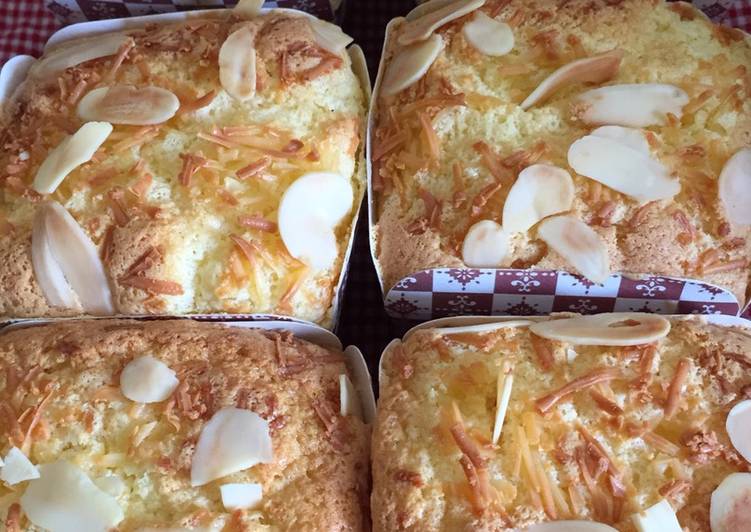 Resep: Bolu Hongkong Keju Almond Kekinian