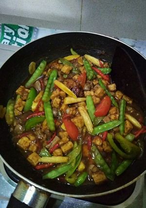 Foto resep Oseng tempe campur sari 😁