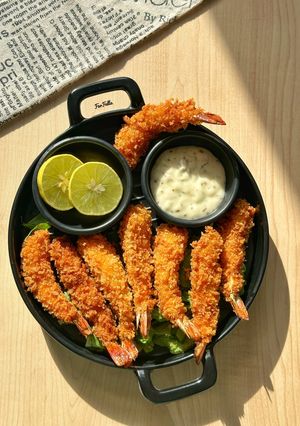 صورة لوصفة جمبري مقلي بالبانكو 🍤