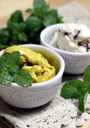 A picture of Simple Kabocha and Coconut Tofu Icecream.