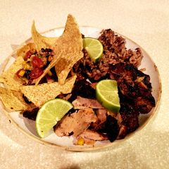 A picture of Cilantro Chili Lime Smoked Chicken Thighs.