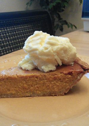 A picture of Mother's Pumpkin Pie.