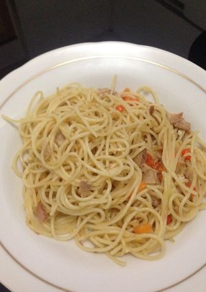 Foto resep Spicy Aglio Olio Spaghetti