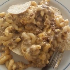 A picture of Taisen's cheesy taco and chips casserole.