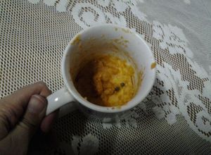 Una foto de Pizza en taza al microondas