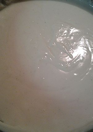 A picture of Three milk thick gravy.