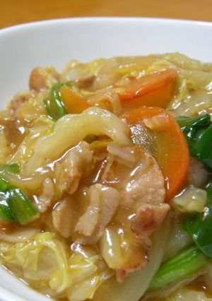 A picture of Chinese Cabbage Ankake.
