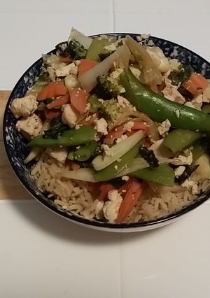 A picture of Veggie / Tofu Stirfry (Lactose free).
