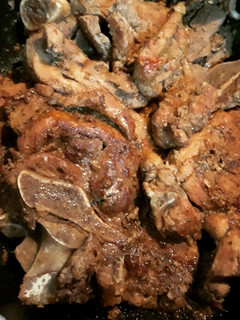 Una foto de Chuletas con naranja y jengibre