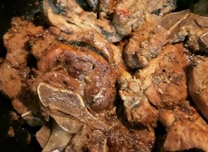 Una foto de Chuletas con naranja y jengibre