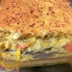 A picture of Cheddar Bay Chicken Pot Pie.