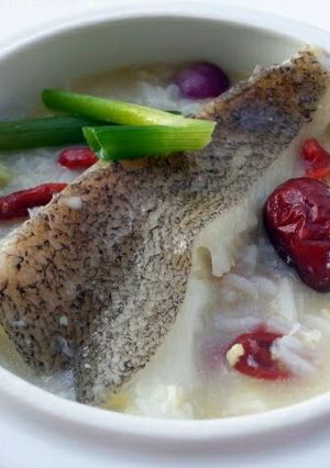 A picture of Hallibut Fish Congee.