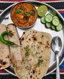Naan Bread and Yogurt Onion Bell Pepper Curry