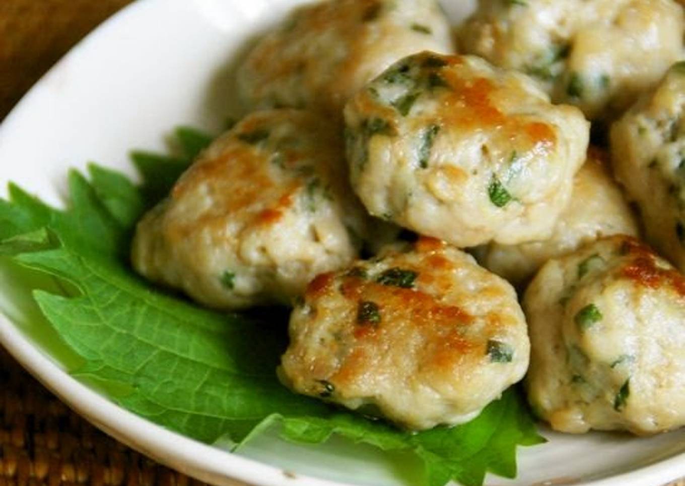 Shiso Leaf Tsukune with Salt Sauce