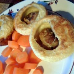 A picture of Sausage Popovers (aka Mini Toad-in-the-Holes).