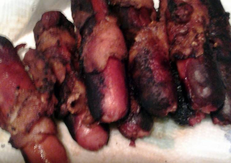 Recipe of Homemade bacon wrapped hotdogs