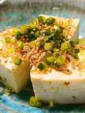 Hiyayakko - Cold Tofu with Tiny Sardines (Chirimen Jako) and Green Onion