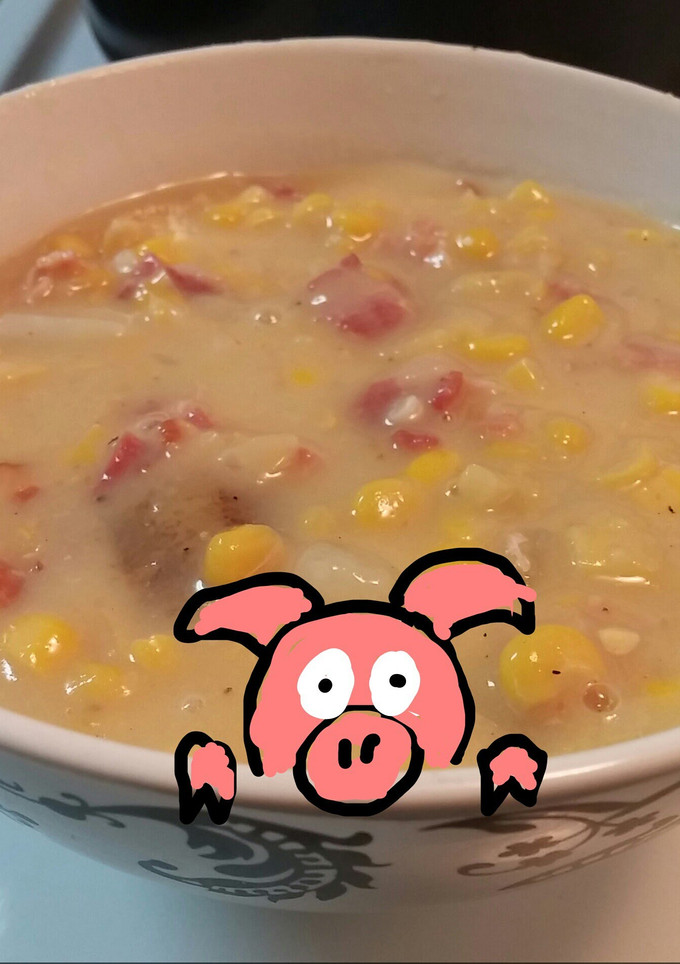 A picture of Creamy Bacon Corn Chowder.