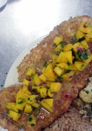 A picture of Plaintain Breaded Red Snapper.