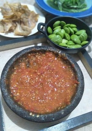 Foto resep Sambel ala pecel lele Lamongan🌶️