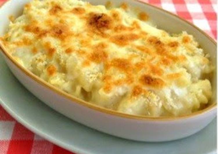 Recipe of Super Quick Homemade Macaroni Gratin with Soy Milk &amp; Rice Flour