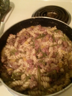 A picture of Homemade hamburger helper.