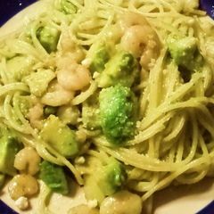 A picture of Shrimp and Avocado Pesto.