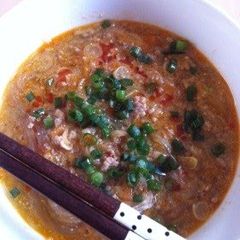 A picture of Easy Dan Dan Soup with Ground Sesame Seeds and Doubanjiang.