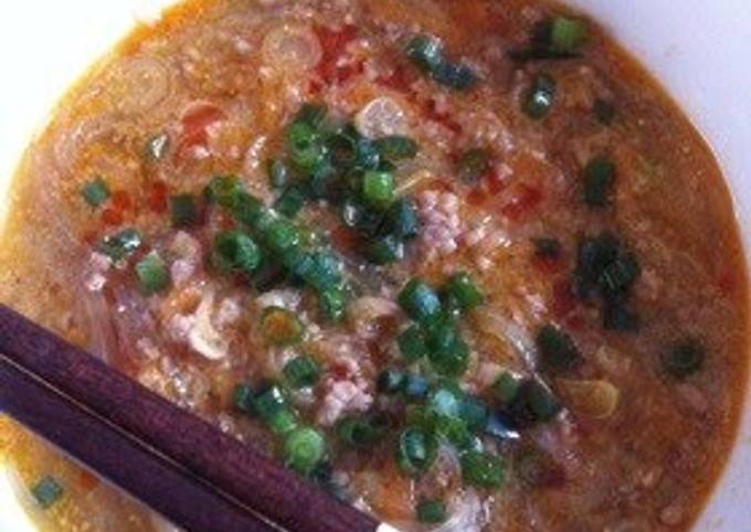 Recipe of Super Quick Homemade Easy Dan Dan Soup with Ground Sesame Seeds and Doubanjiang