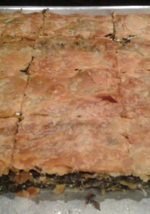 A picture of Spanakopita/ Greek Spinach and Feta Pie.