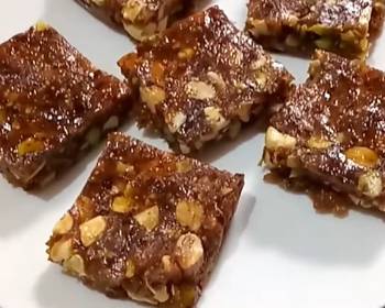 Fresh, Prepare Recipe Dry fruits Barfi without sugar Practical Delicious