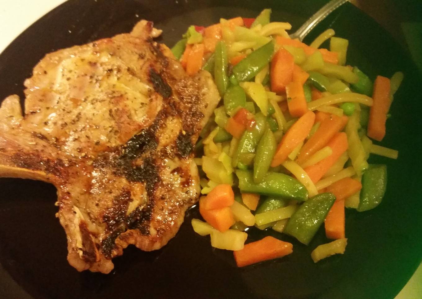 Hot and Sweet Pork Chops