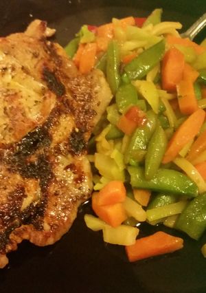 A picture of Hot and Sweet Pork Chops.