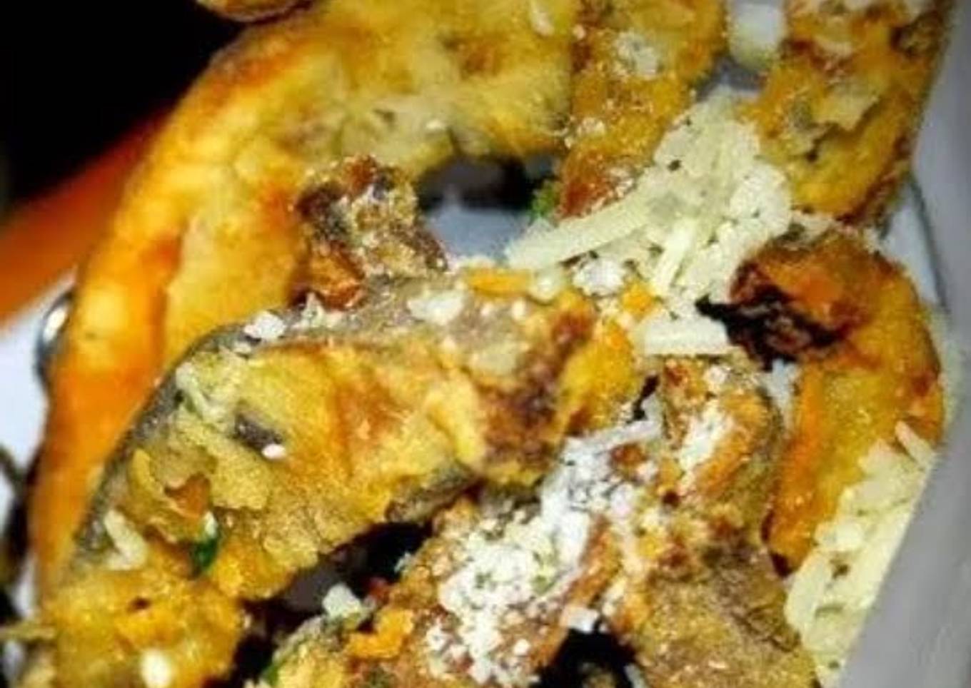 Baked or fried portobello mushroom fries