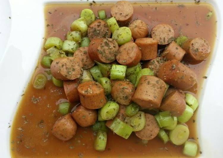 Simple Way to Prepare Quick Sausage And Leek