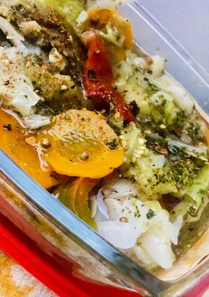 Una foto de VERDURAS EN ESCABECHE 🫑🧅🍆🥕🥬🧅🫑🍆🥕