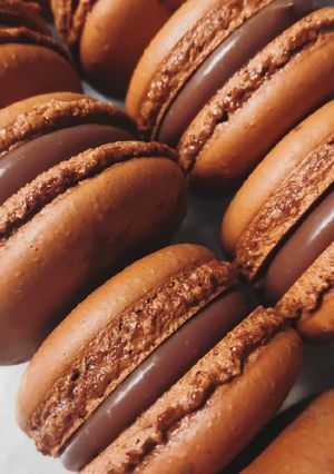 A picture of Milk Chocolate Macarons.