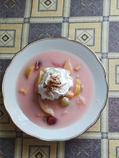 890. Őszi vegyes gyümölcsökből gyümölcsleves 😋 recept fotója