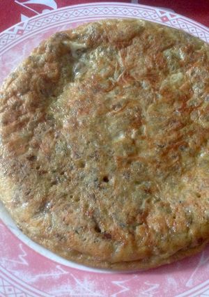 Una foto de Tortilla de habas tiernas