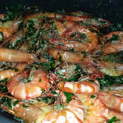 A picture of Prawns in Parsley Sauce.