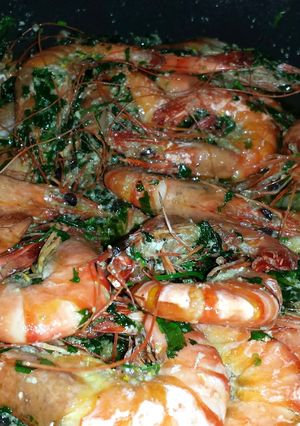 A picture of Prawns in Parsley Sauce.